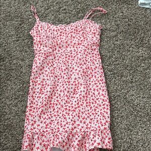 Pink and White Dress